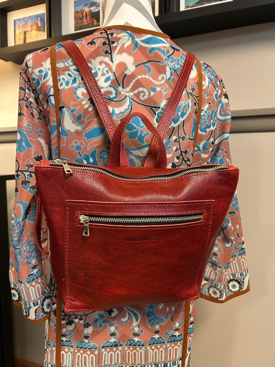Portland Leather Handbags - GORGEOUS Portland Leather Small Backpack, Chili Red, BRAND NEW